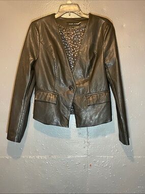 Black Rivet Black Faux Leather Blazer Jacket